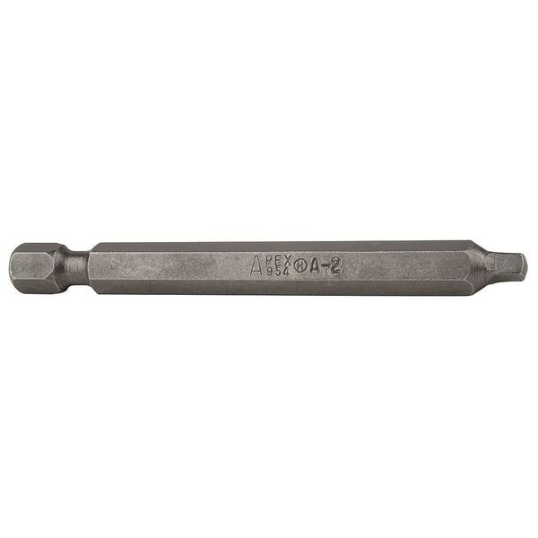 Apex Tool Group Power Bit, SAE, 1/4", Hex Power Drive, PK5 - 954-A-2X-5PK