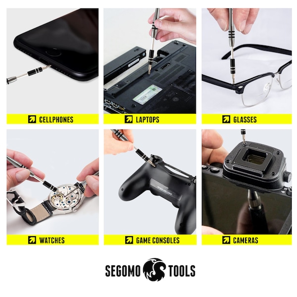 Segomo Tools 58 Piece Laptop, Cellphone, Screwdriver Repair Kit - T06005S