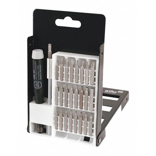 Wiha Phillips, Slotted, Hex, TORX Bit 133mm, Drive Size: 4mm Hex , Num. of pieces:27 - 75994