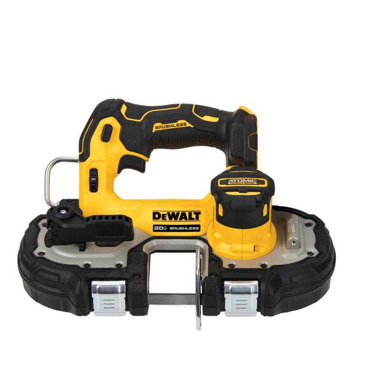 DEWALT ATOMIC 20V MAX Sierra de cinta compacta inalámbrica sin escobillas de 1-3/4" y (1) Batería Premium de 20V MAX de Iones de Litio 5.0Ah - DCS377BWDCB205.