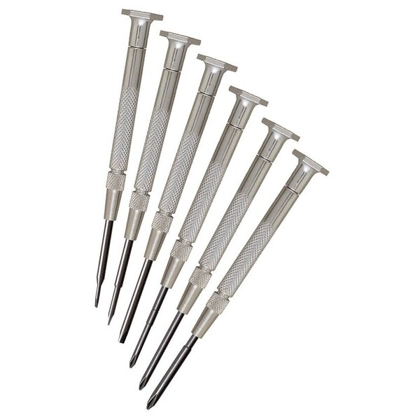 Moody Tool Slot/CrossPt Driver St Steel Handle, 6Pc - 58-0257