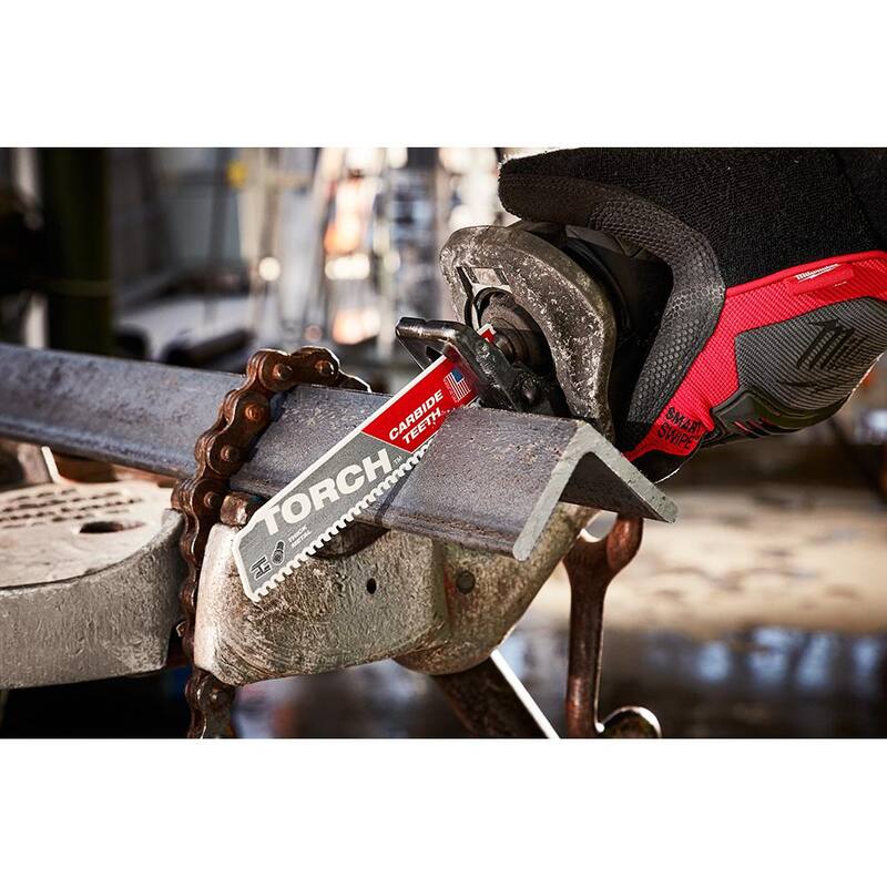 Sierra alternativa inalámbrica Milwaukee M18 18V de iones de litio HACKZALL con dientes de carburo para cortar metal y hoja de sierra SAWZALL - 2625-20-48-00-5201.
