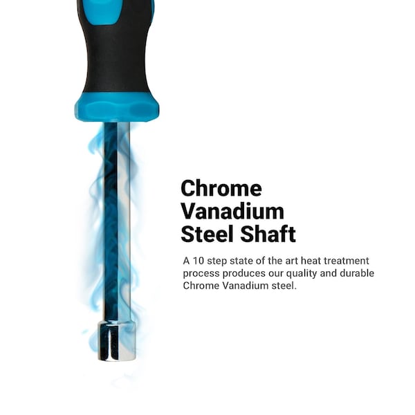Capri Tools Kontour 8 mm Nut Driver, 3-Inch Hollow Shaft - CP25000-ND8H3