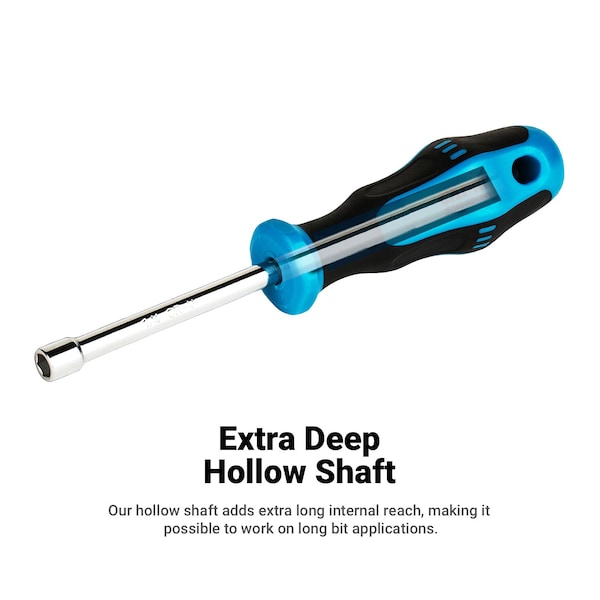 Capri Tools Kontour 8 mm Nut Driver, 3-Inch Hollow Shaft - CP25000-ND8H3
