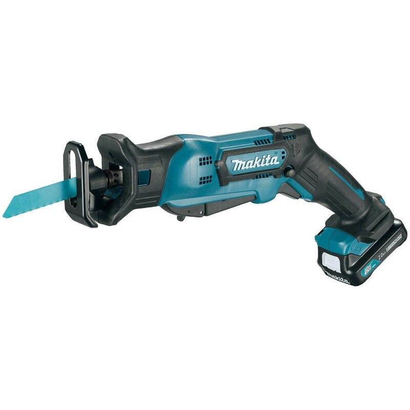 Sierra reciproca inalámbrica Makita 12V máx CXT de iones de litio con velocidad variable y estuche - RJ03R1