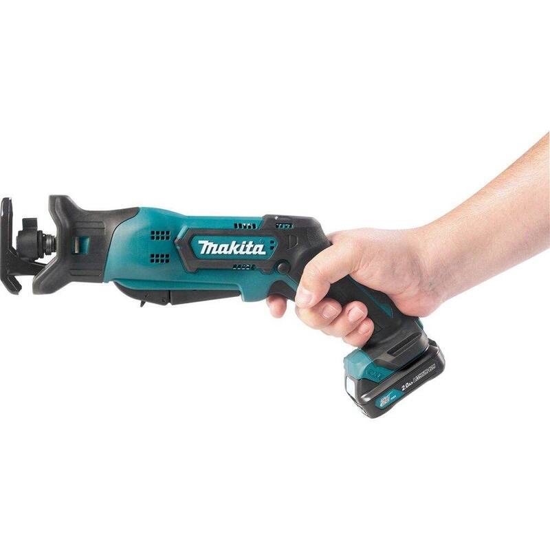 Sierra reciproca inalámbrica Makita 12V máx CXT de iones de litio con velocidad variable y estuche - RJ03R1