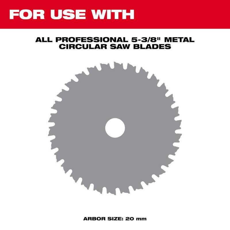 Sierra circular inalámbrica Milwaukee M18 FUEL de 18 V de iones de litio sin escobillas para corte de metal de 5-3/8 pulg. con kit de inicio de 8.0 Ah - 2782-20-48-59-1880.