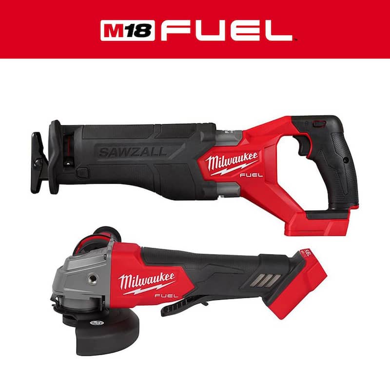 Sierra recíproca inalámbrica sin escobillas Milwaukee M18 FUEL GEN-2 18V de iones de litio SAWZALL con amoladora de 4-1/2 pulgadas M18 FUEL - 2821-20-2880-20.