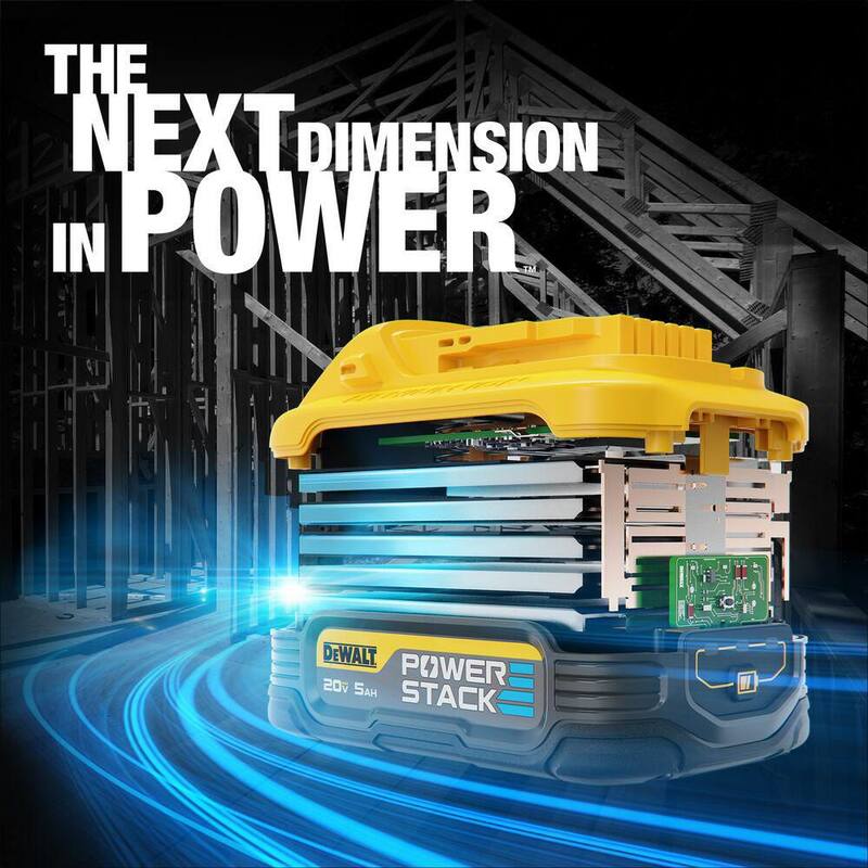 Sierra reciproca inalámbrica DEWALT 20-Volt MAX XR de iones de litio sin escobillas con paquete de batería de iones de litio POWERSTACK 20-Volt 5.0Ah - DCS382BWDCBP520.