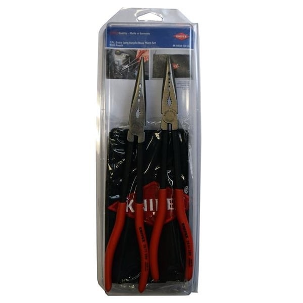 Knipex Knipex KNT-9K0080128US Extra Long Needle Nose Pliers Set - 2 Piece - KNT-9K0080128US