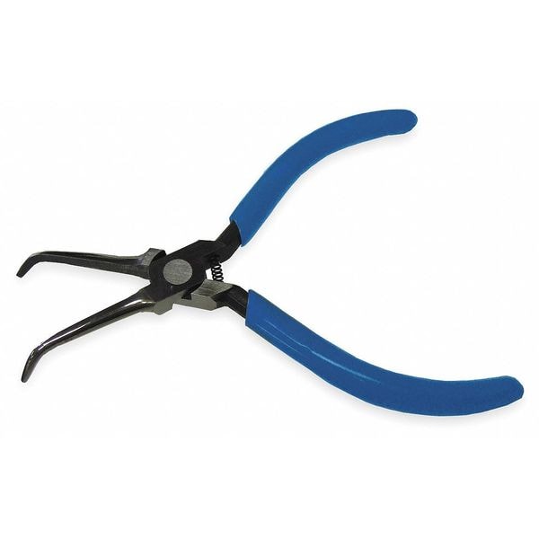 Jonard Tools 5 1/2 in Bent Long Nose Plier Ergonomic With Dipped Plastic Grips Handle - JIC-3385