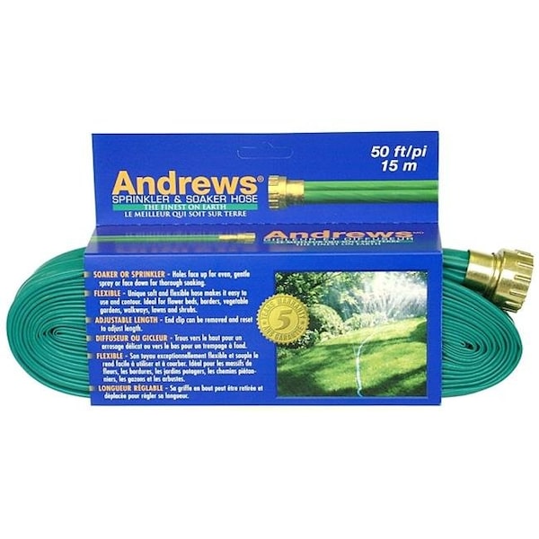 Am Andrews AM Andrews 10-12348 50 ft. Sprinkler Hose; Opaque Green - 75938