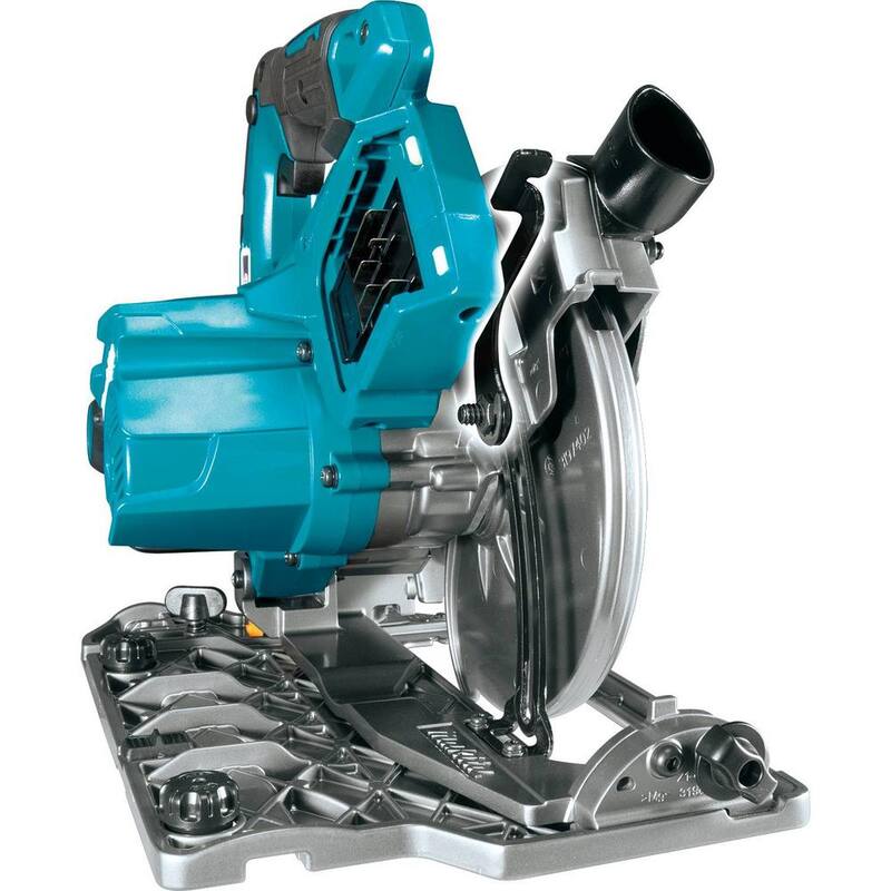 Sierra circular Makita 40V Max XGT inalámbrica sin escobillas de 7-1/4 pulgadas con base compatible con riel guía, compatible con AWS (solo herramienta) - GSH02Z