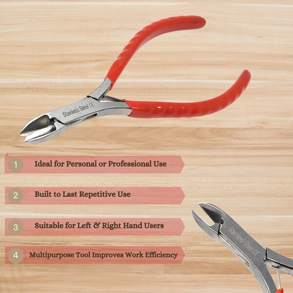 A2Z Scilab Jewelry Making Pliers Professional Repair Slim Clippers, Stainless Steel Tool with Cushion Grip - A2Z-ZR938