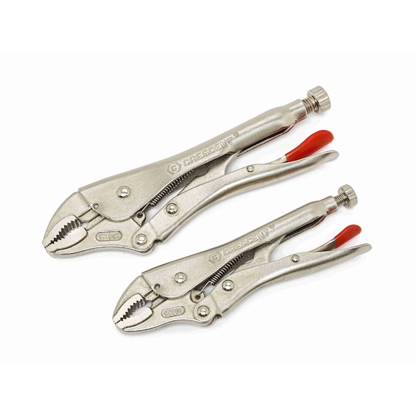 Crescent 2 Piece Curved Jaw Locking Pliers with Wire Cutter Set - CLP2SETN-08