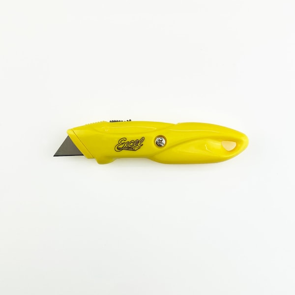 Excel Blades Retractable Plastic Utility Knife, Safe Box Cutter, Asst. Colors, 6pk. - 16870