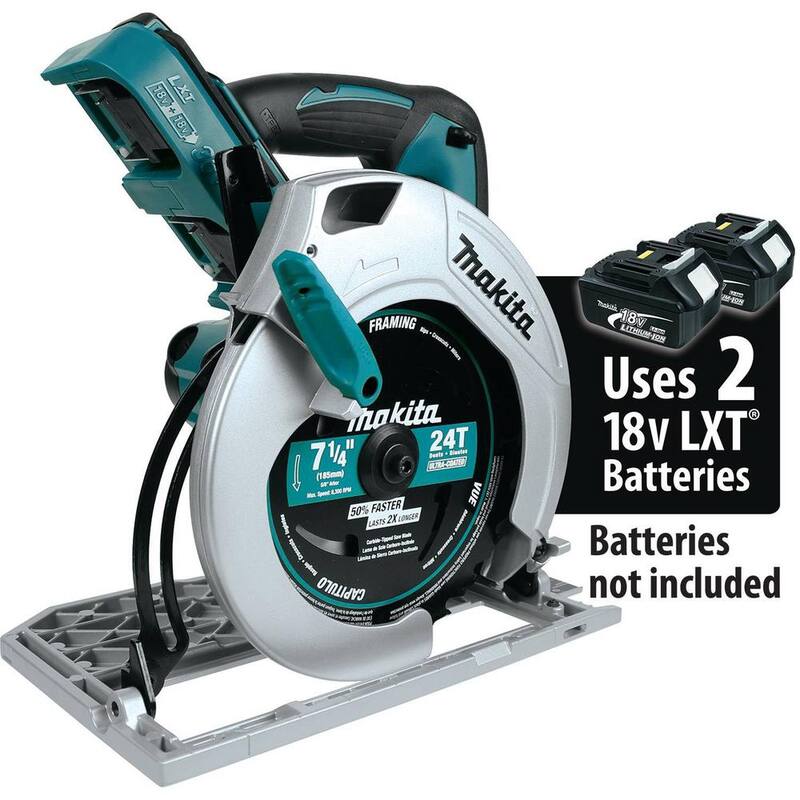 Sierra circular inalámbrica de litio Makita 18V X2 LXT (36V) de 7-1/4 pulgadas (Herramienta solamente) - XSH01Z