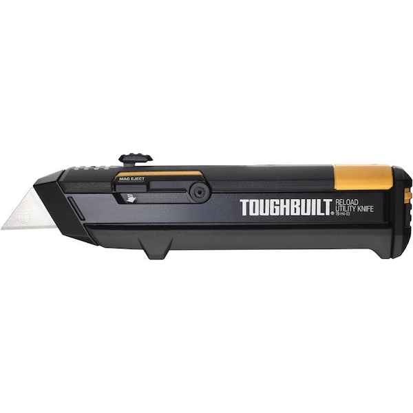Toughbuilt 6.5 in. Retractable Reloading Utility Knife Black 1 pc - TB-H4S2-03-6BES