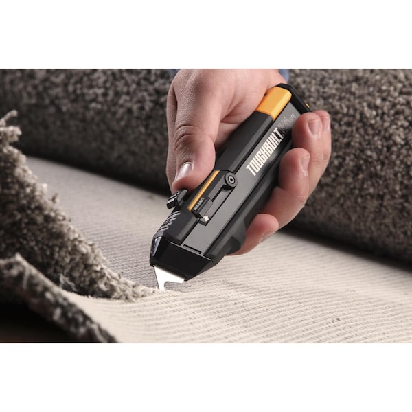Toughbuilt 6.5 in. Retractable Reloading Utility Knife Black 1 pc - TB-H4S2-03-6BES