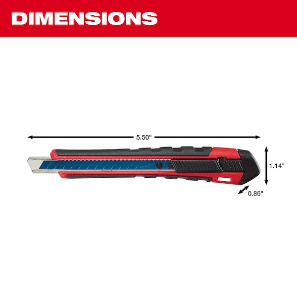Milwaukee Tool 9mm Snap Off Knife w/Precision Cut Blade - 48-22-1960