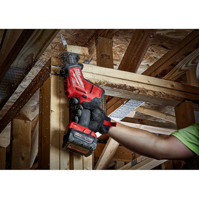 Sierra oscilante inalámbrica Milwaukee M18 FUEL 18V de iones de litio sin escobillas HACKZALL con kit de molinillo sin escobillas - 2719-21-2888-20