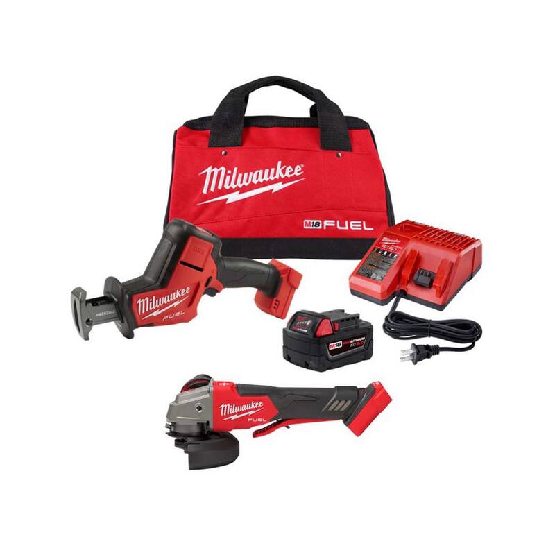 Sierra oscilante inalámbrica Milwaukee M18 FUEL 18V de iones de litio sin escobillas HACKZALL con kit de molinillo sin escobillas - 2719-21-2888-20