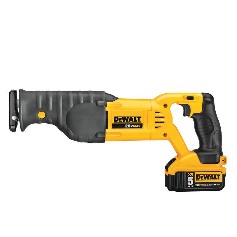 Sierra de vaivén inalámbrica de iones de litio DEWALT 20V MAX, Sierra de vaivén inalámbrica DEWALT 20V MAX, (1) Batería 20V 5.0Ah y Cargador - DCS380P1W380B