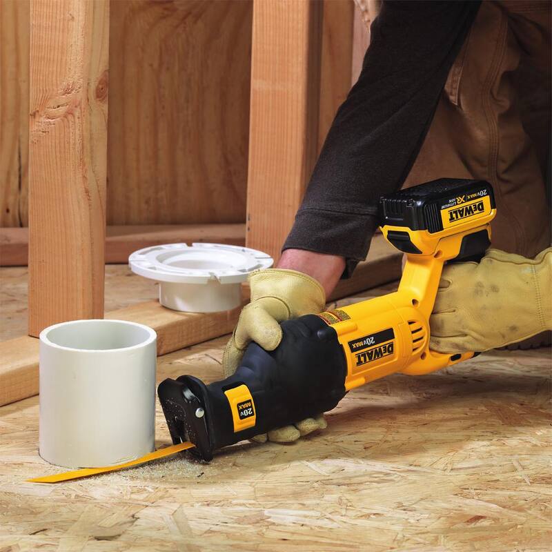 Sierra de vaivén inalámbrica de iones de litio DEWALT 20V MAX, Sierra de vaivén inalámbrica DEWALT 20V MAX, (1) Batería 20V 5.0Ah y Cargador - DCS380P1W380B
