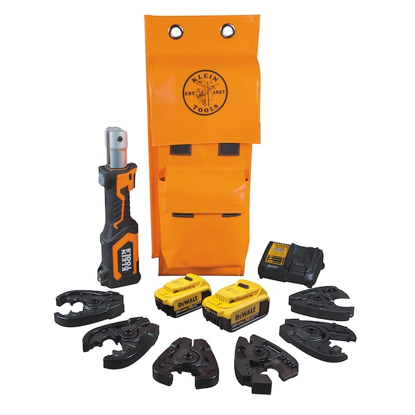 Klein Tools Battery-Operated Cutter/Crimper Kit, 4 Ah - BAT207T144H