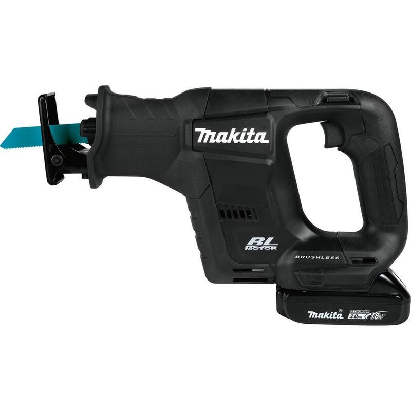 Kit de sierra reciproca inalámbrica Makita 18V LXT Sub-Compact de iones de litio sin escobillas (2.0 Ah) - XRJ07R1B.