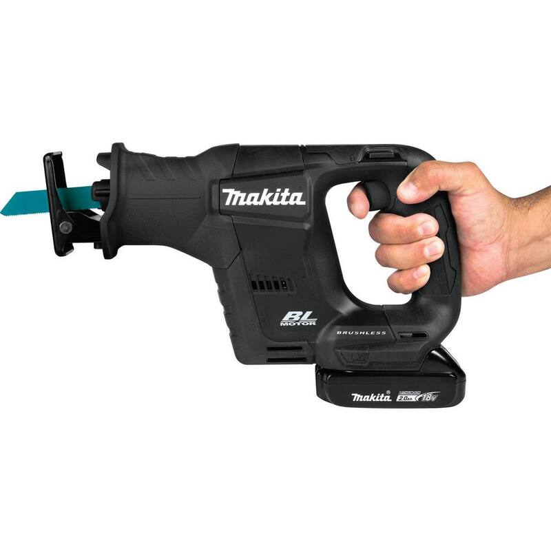 Kit de sierra reciproca inalámbrica Makita 18V LXT Sub-Compact de iones de litio sin escobillas (2.0 Ah) - XRJ07R1B.