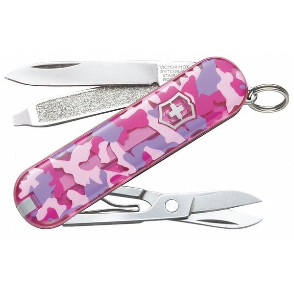 Victorinox Swiss Army Multi-Tool Knife, 3 Tool, 7 Funct, PinkCamo - 0.6223.T5R2-X3