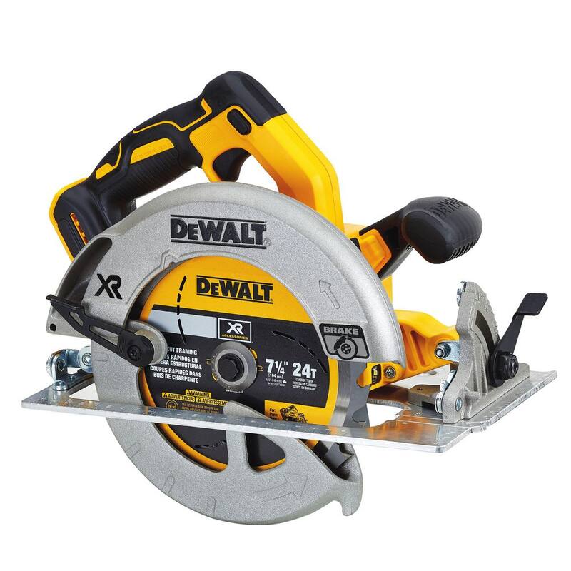 Sierra circular inalámbrica DEWALT 20V MAX de ion de litio sin escobillas de 7-1/4 pulgadas con batería POWERSTACK de 5.0Ah y cargador - DCS570H1