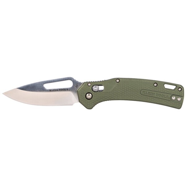Klein Tools KTO Resurgence Knife, Drop Point Blade, Moss Green Handle - OGK000GNT