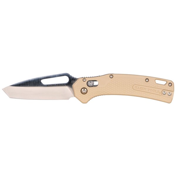 Klein Tools KTO Resurgence Knife, Tanto Blade, Sand Handle - OGK001TNT