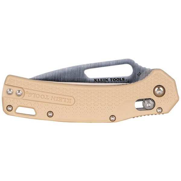 Klein Tools KTO Resurgence Knife, Tanto Blade, Sand Handle - OGK001TNT