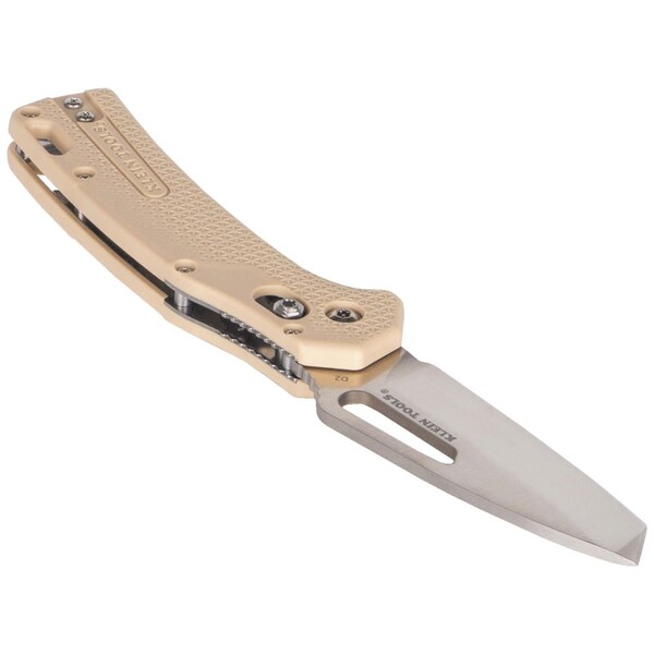 Klein Tools KTO Resurgence Knife, Tanto Blade, Sand Handle - OGK001TNT