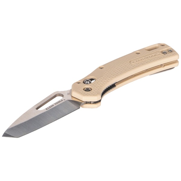 Klein Tools KTO Resurgence Knife, Tanto Blade, Sand Handle - OGK001TNT