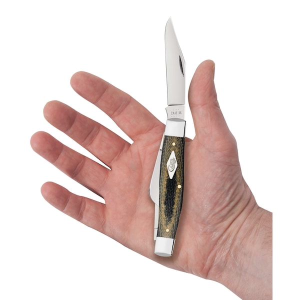 Case Cutlery Knife, Case Green & Black Micarta Large Stockman - 23476