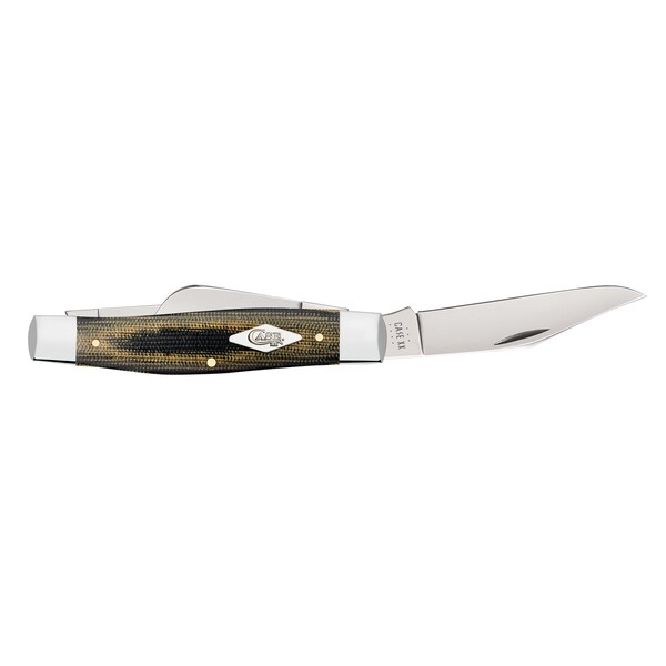 Case Cutlery Knife, Case Green & Black Micarta Large Stockman - 23476