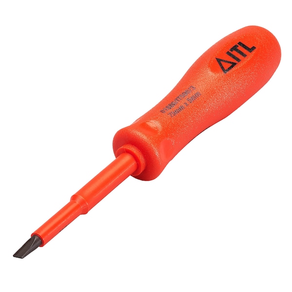 Itl 1000v Insulated Slotted Screwdriver 6 x 13/64 x 3/64 - Slim Shank - 01900