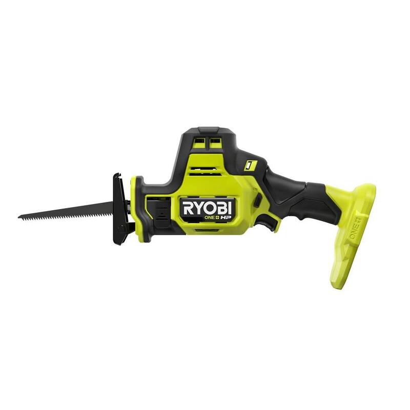 RYOBI ONE+ HP 18V Sierra de Sable Recíproco Compacta Inalámbrica sin escobillas de una sola mano con (2) Baterías de Alto Rendimiento de 2.0 Ah - PSBRS01B-PBP2003