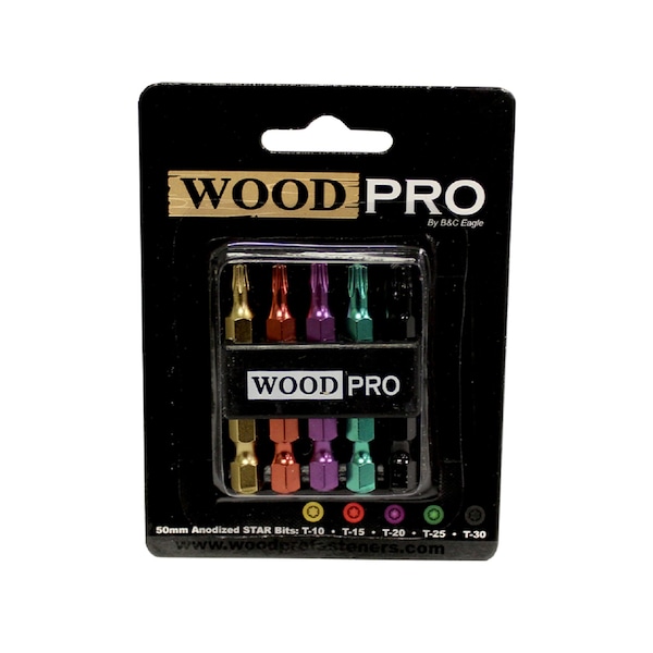 Woodpro Fasteners 50 mm x 2 in. Finish Bits (5-Pack) - BIT-50MM-5PK