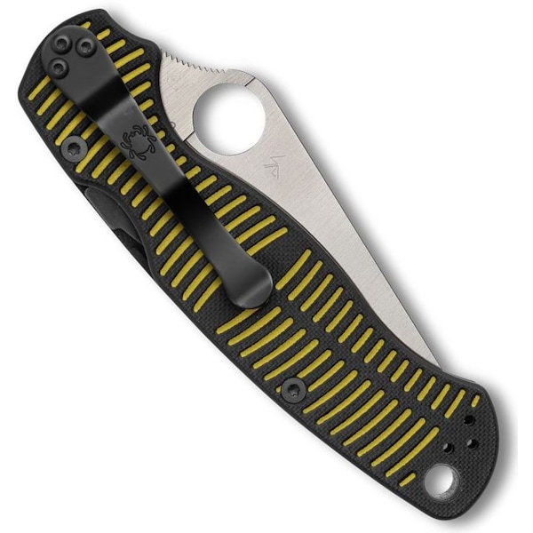 Spyderco 2024 Spyderco Reveal 14, Para Military 2 Salt Yellow/Black G-10 Cpm Magnacut, Plain Edge - SPY-C81GMCBKP2