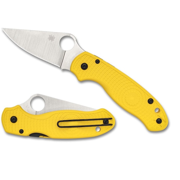 Spyderco 2024 Spyderco Reveal 14, Para 3 Salt Yellow Lightweight Cpm Magnacut, Plain Edge - SPY-C223PYL