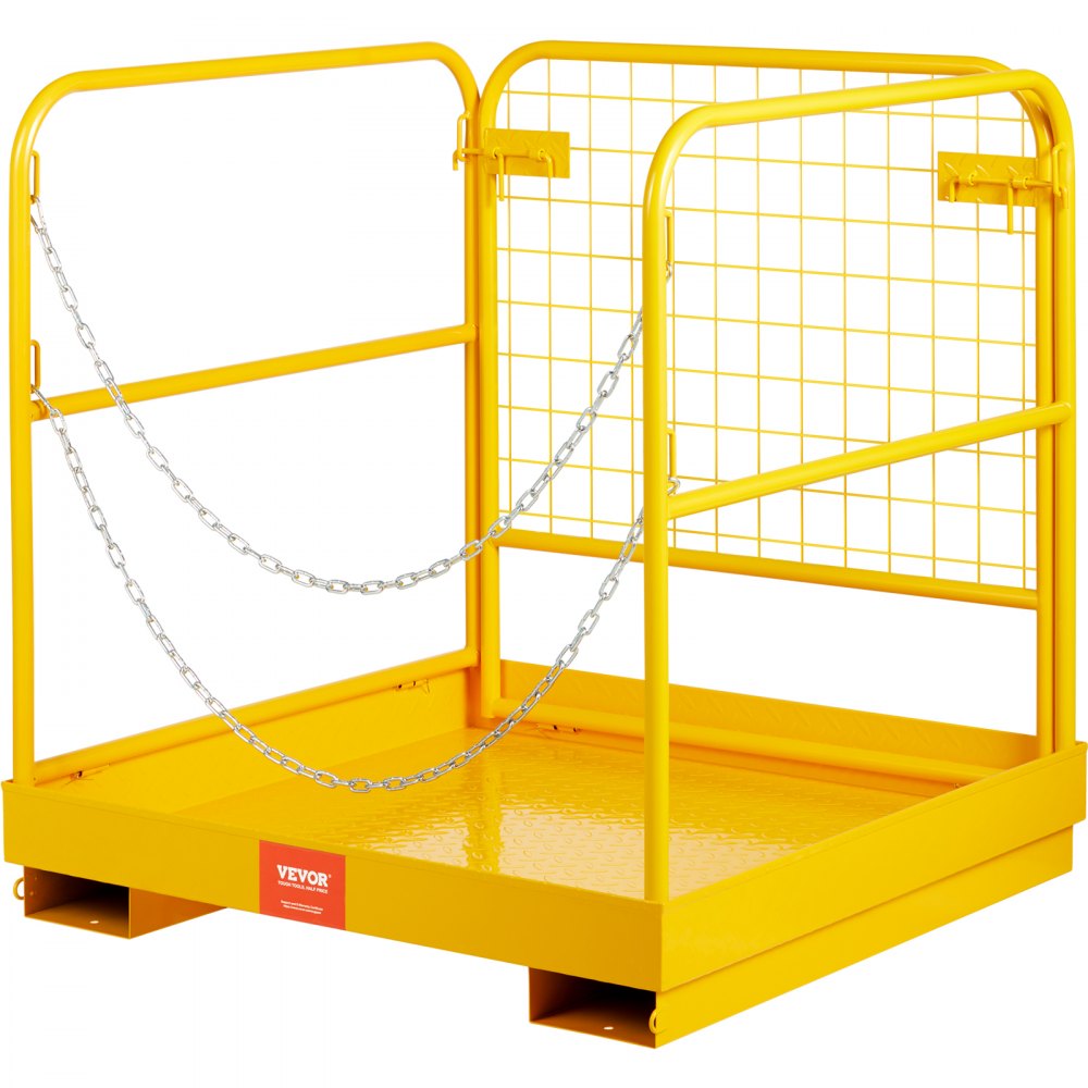 VEVOR Forklift Safety Cage Work Platform 36X36in 1200lbs Foldable for Aerial Job - CCGZPTCWLT112RB51V0