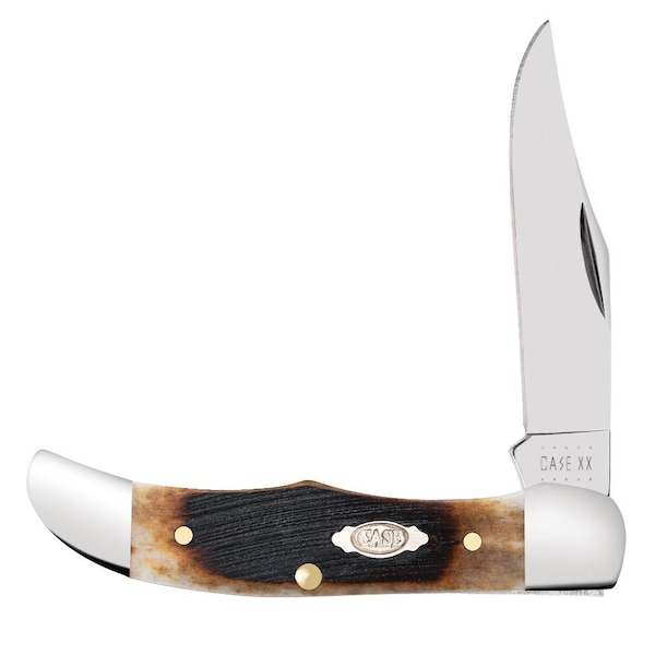 Case Cutlery 2023 Case Dark Molasses Bone Sawcut Jig Pocket Hunter 61165 Ss - CAS-83142