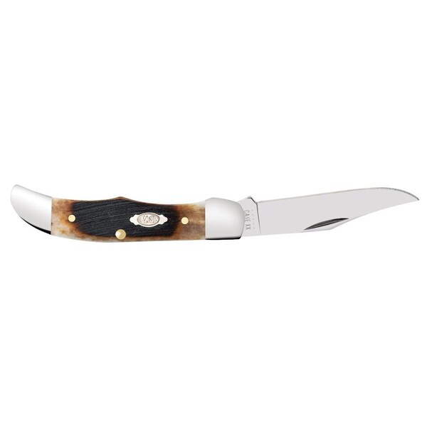 Case Cutlery 2023 Case Dark Molasses Bone Sawcut Jig Pocket Hunter 61165 Ss - CAS-83142