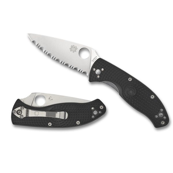 Spyderco 2023 Spyderco Tenacious Lightweight Black Serrated - SPY-C122SBK