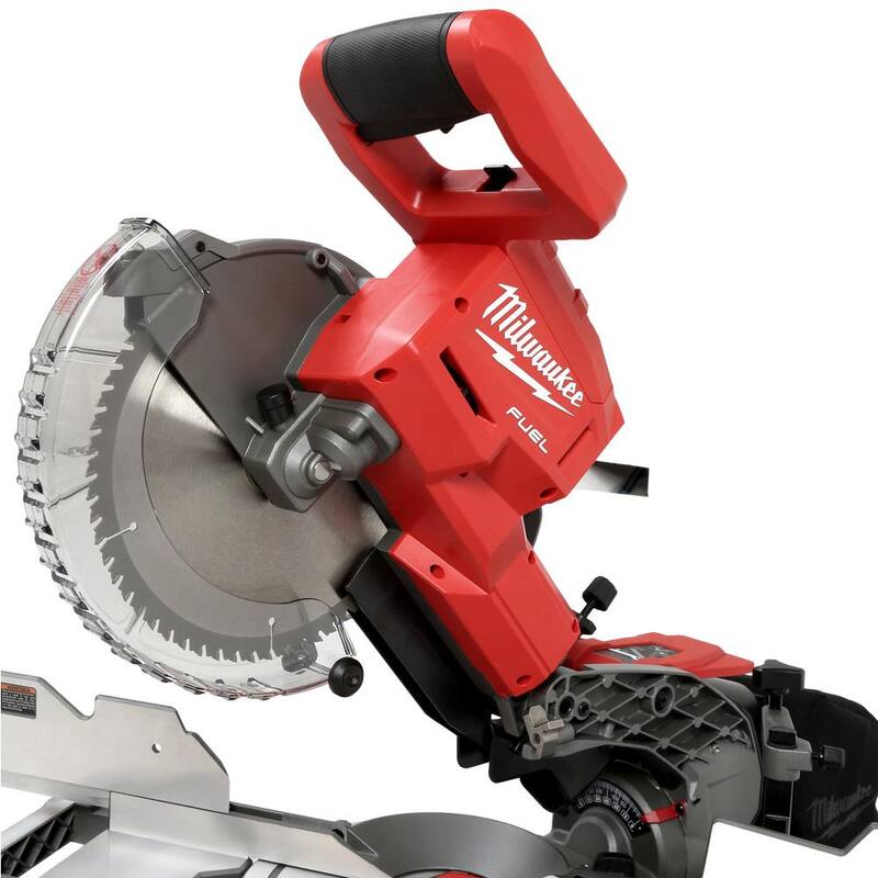 Sierra ingleteadora compuesta deslizante de bisel doble sin cable de 10 pulgadas con enrutador compacto Milwaukee M18 FUEL de 18V de iones de litio sin escobillas - 2734-20-2723-20.